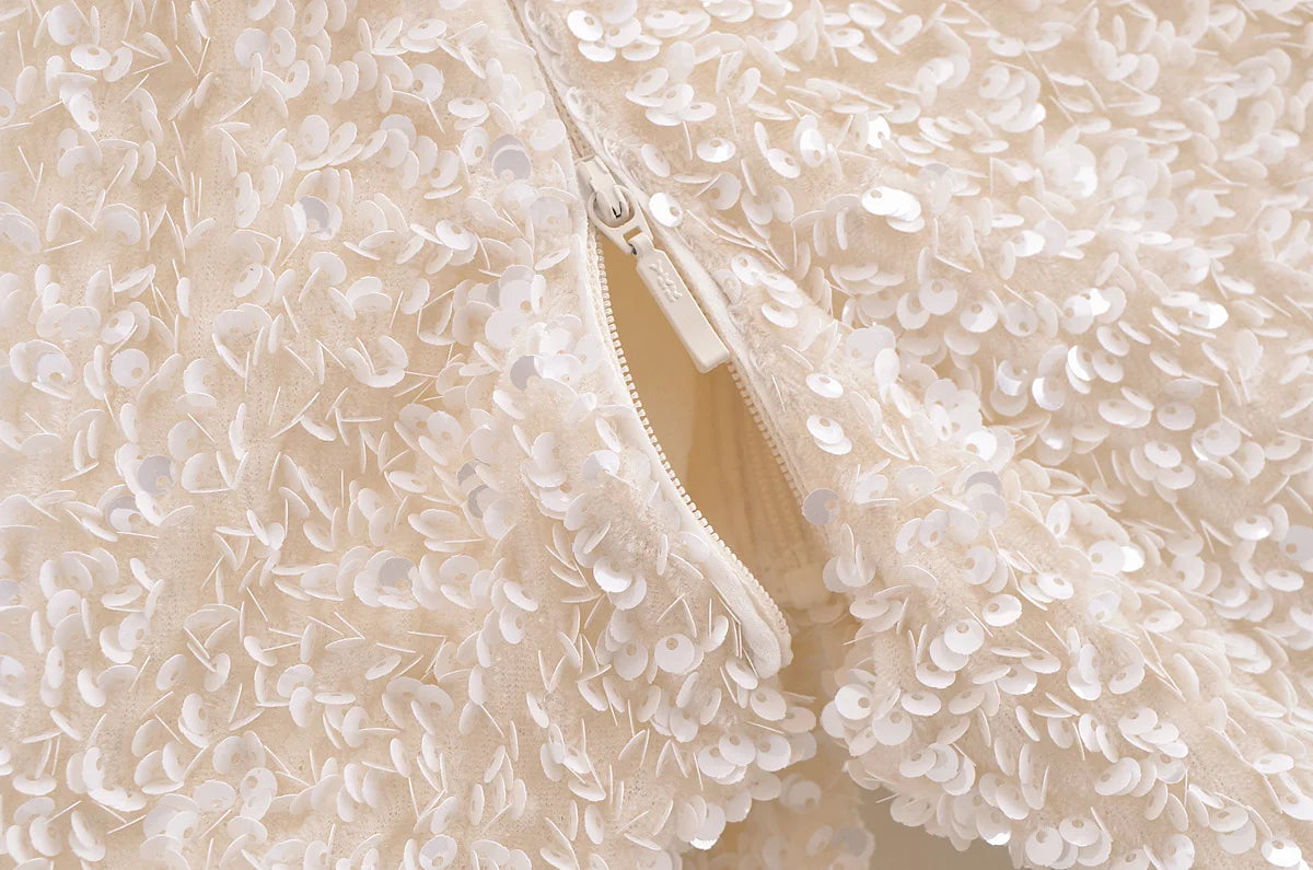 Robe Longue Blanche Paillette chez robe paillette