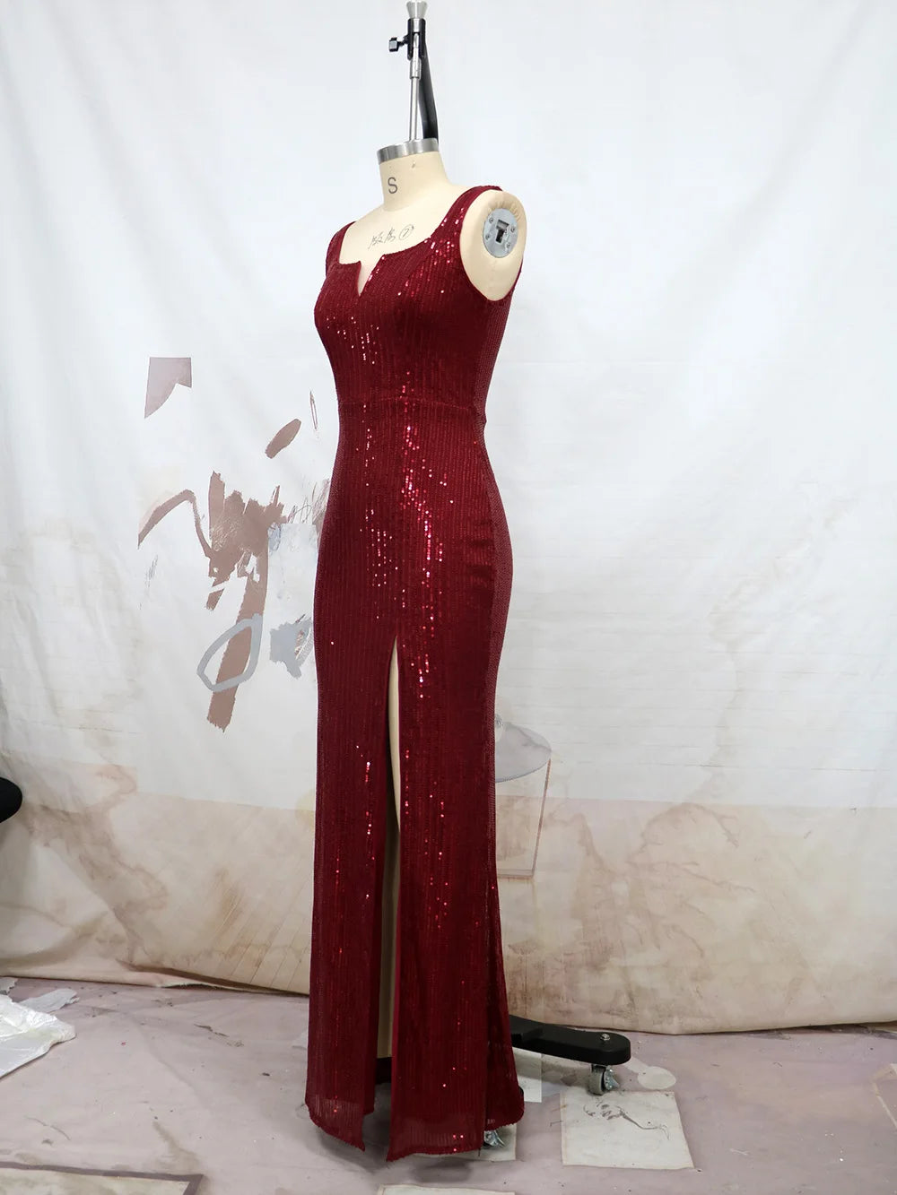 Robe Longue Rouge Paillette chez robe paillette