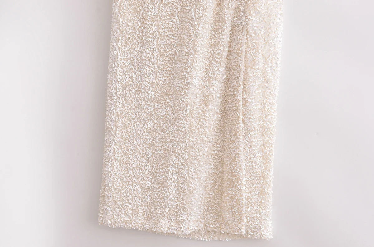 Robe Longue Blanche Paillette chez robe paillette