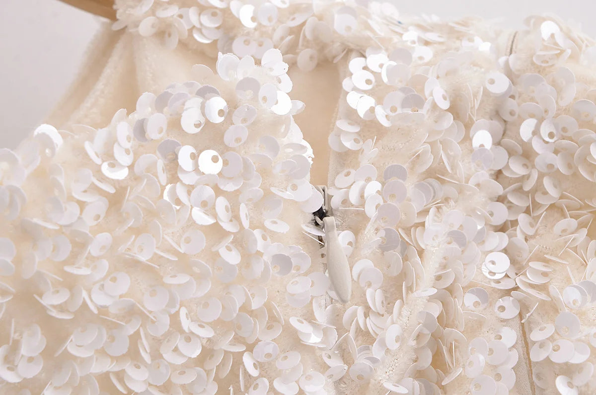 Robe Longue Blanche Paillette chez robe paillette