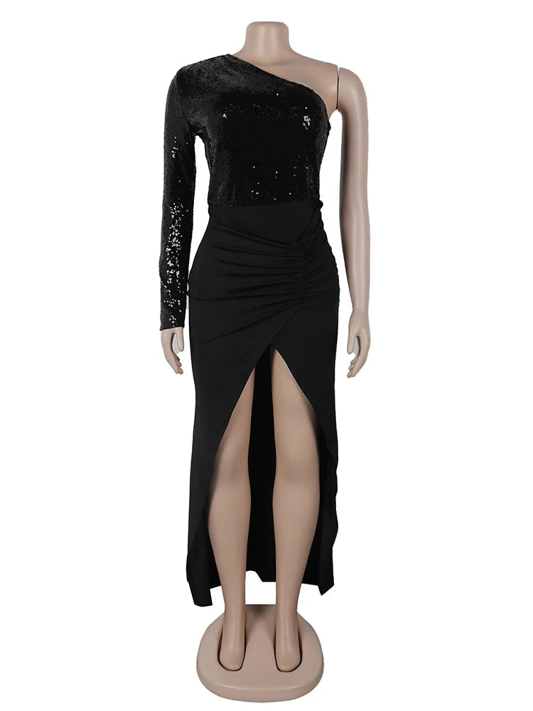 Robe Longue Noir Paillette chez robe paillette
