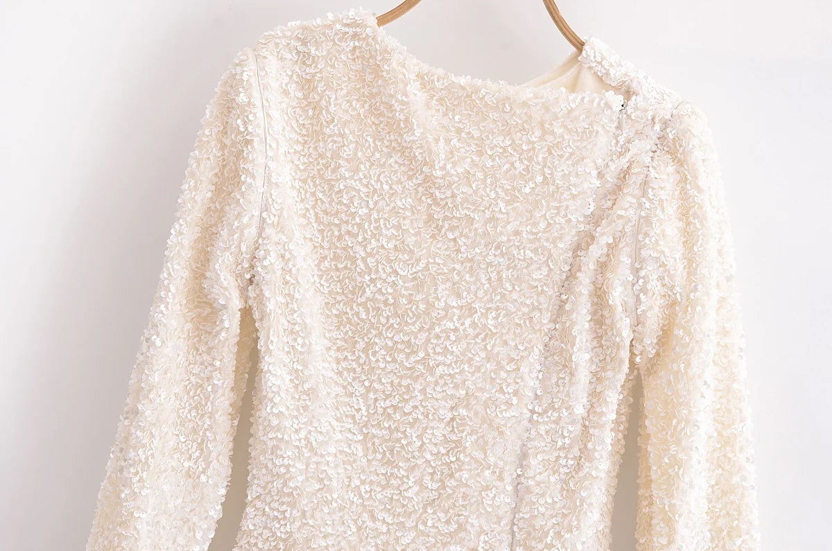 Robe Longue Blanche Paillette chez robe paillette