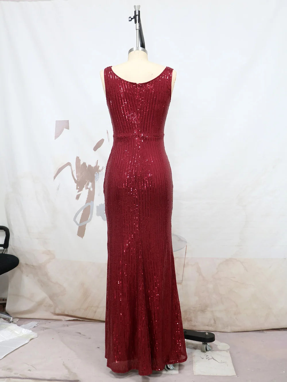 Robe Longue Rouge Paillette chez robe paillette