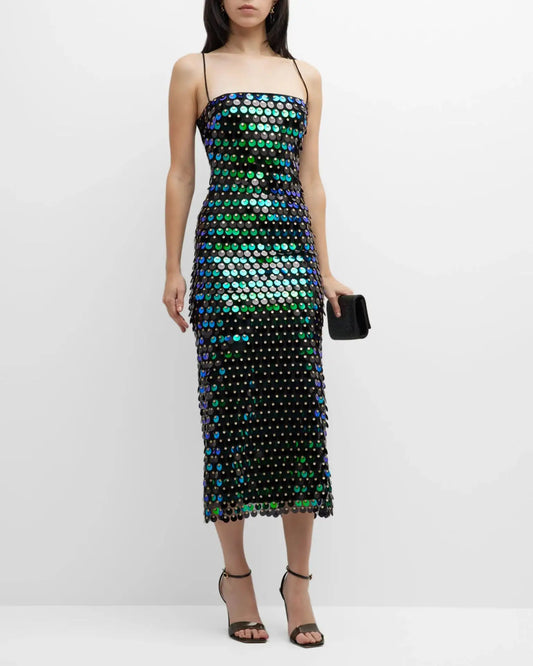 Robe Paillette Sequin Vert foncé chez robe paillette