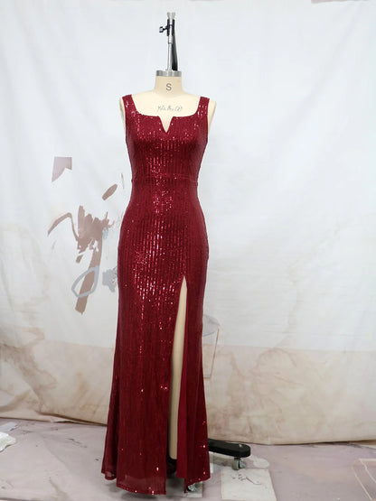 Robe Longue Rouge Paillette chez robe paillette